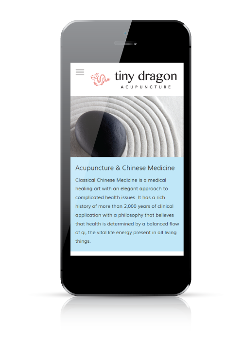 Tiny Dragon Acupuncture - web design