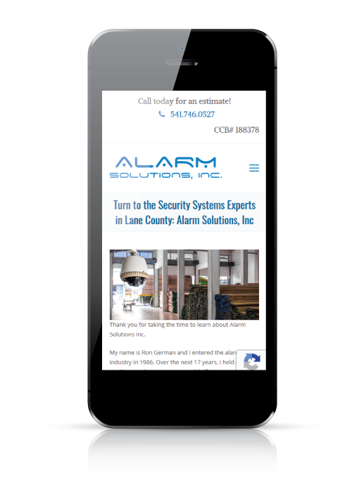 alarm solutions - web design