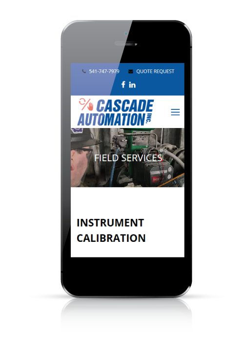 Cascade Automation - web design