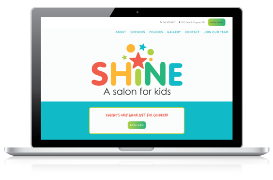 Shine - A Salon For Kids | Web Design | Featured Image
