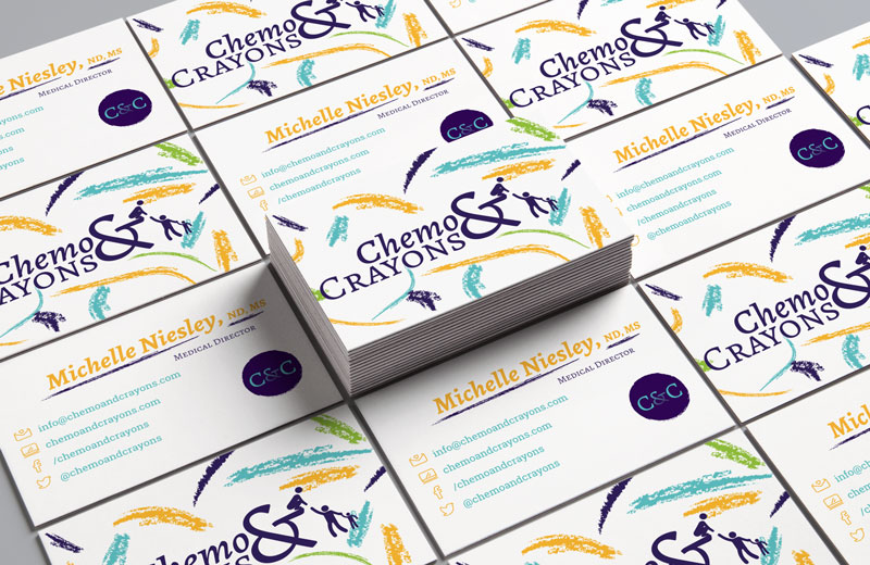 Chemo & Crayons - branding - business cards