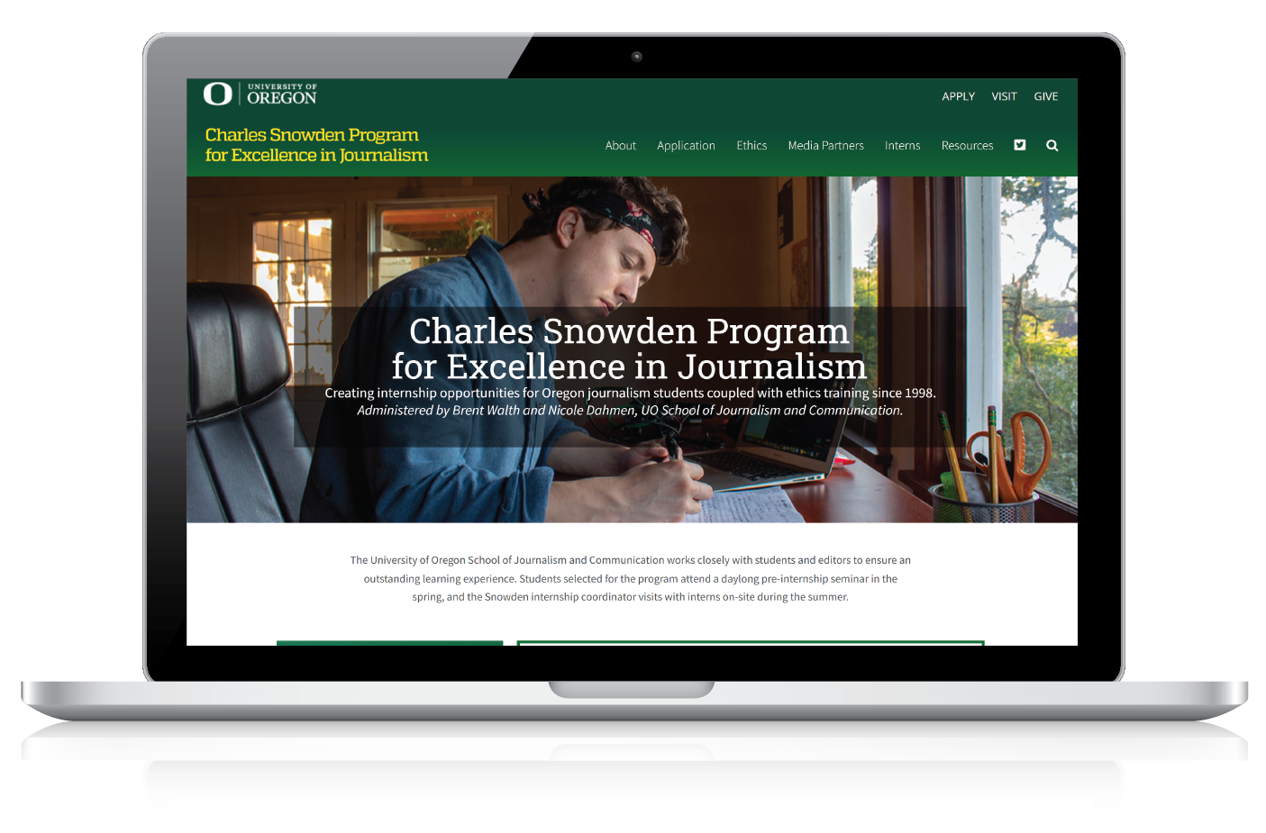 Snowden Site On Laptop Mockup